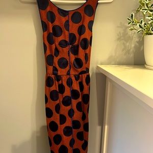 Anthro unique crisscross dress with pockets